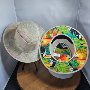 Cabana Breathable Wide Brim Sun Hat | American Hat Makers | Ivory NWT XXL - XXXL